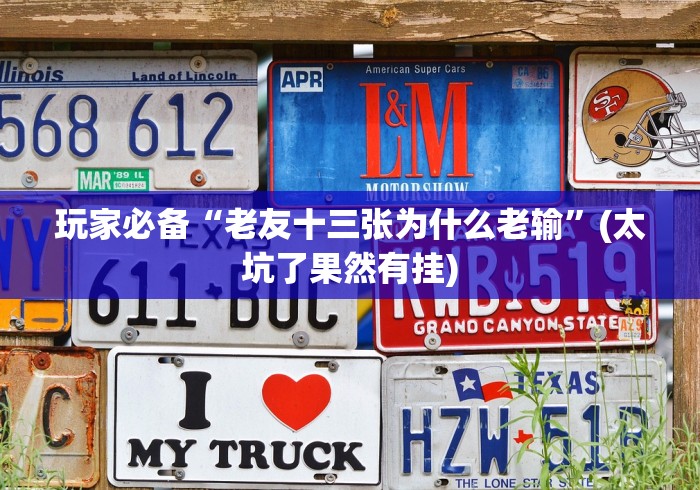 玩家必备“老友十三张为什么老输”(太坑了果然有挂)