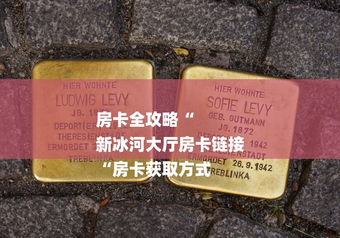 房卡全攻略“
新冰河大厅房卡链接
“房卡获取方式 