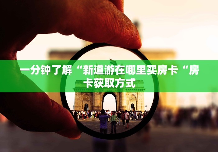 一分钟了解“新道游在哪里买房卡“房卡获取方式 一分钟了解“新道游在哪里买房卡“房卡获取方式