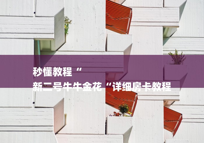 秒懂教程“
新二号牛牛金花“详细房卡教程
