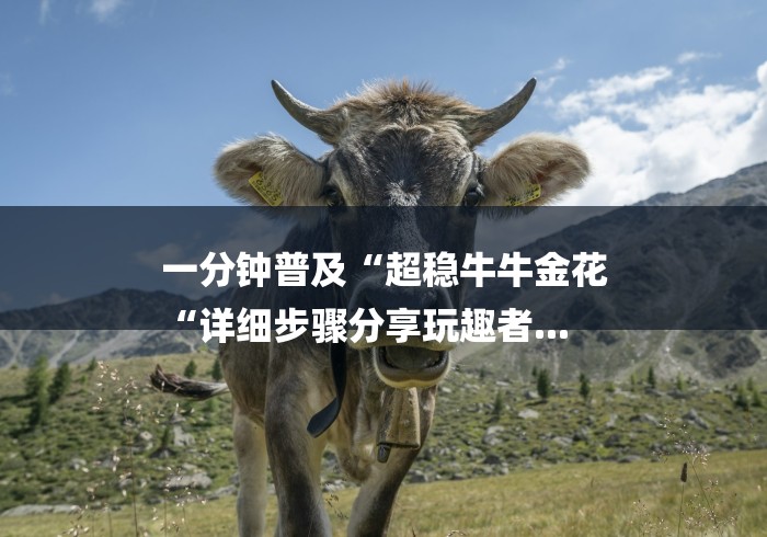 一分钟普及“超稳牛牛金花
“详细步骤分享玩趣者...