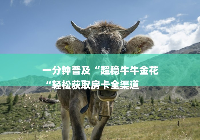 一分钟普及“超稳牛牛金花
“轻松获取房卡全渠道