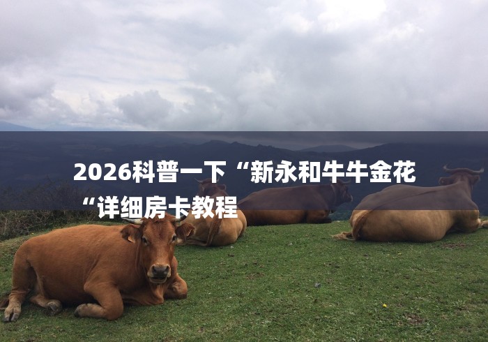 2026科普一下“新永和牛牛金花
“详细房卡教程