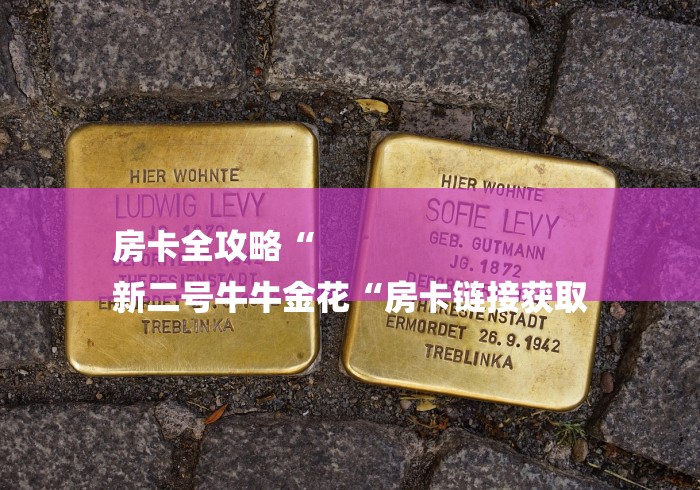 房卡全攻略“
新二号牛牛金花“房卡链接获取
