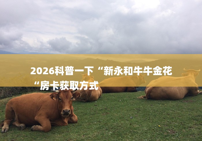 2026科普一下“新永和牛牛金花
“房卡获取方式 2026科普一下“新永和牛牛金花
“房卡获取方式