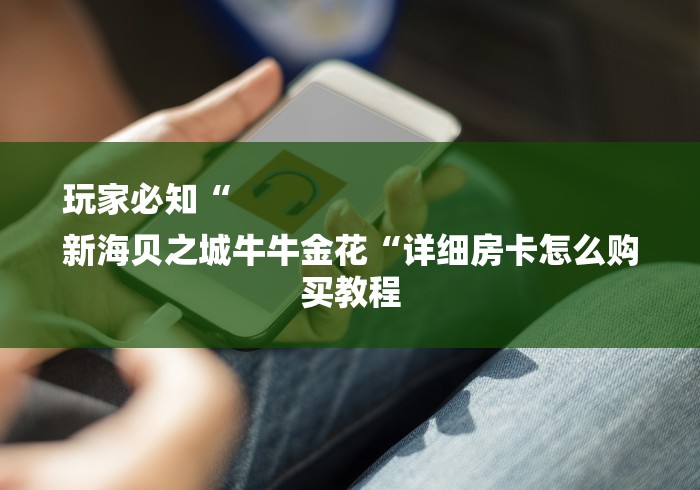 玩家必知“
新海贝之城牛牛金花“详细房卡怎么购买教程